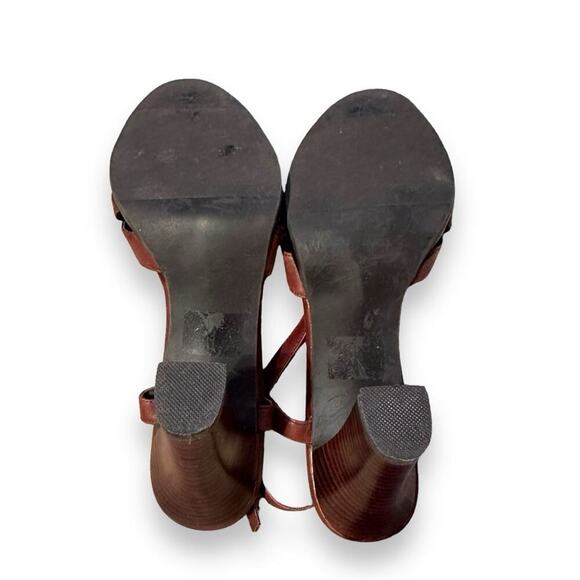 Banana Republic Vachetta Strappy Leather Slingback Heels Sandals Sz 7 Estimated - Picture 9 of 13